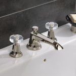 Style Moderne Basin Mounted 3 Hole Mixer Tap